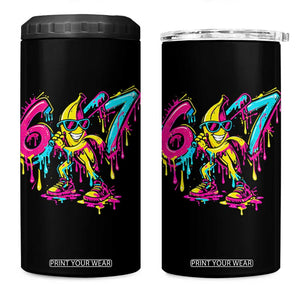 Funny 67 Banana Baseball Drip Ice Cream Six Seven Meme 4 in 1 Can Cooler Tumbler TS11 One Size: 16 oz Black Print Your Wear