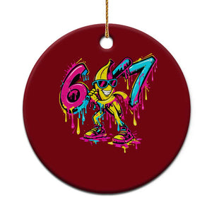 Funny 67 Banana Baseball Drip Ice Cream Six Seven Meme Ceramic Ornament TS11 1pc Red Print Your Wear