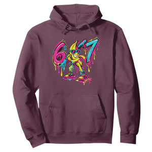 Funny 67 Banana Baseball Drip Ice Cream Six Seven Meme Hoodie TS11 Maroon Print Your Wear