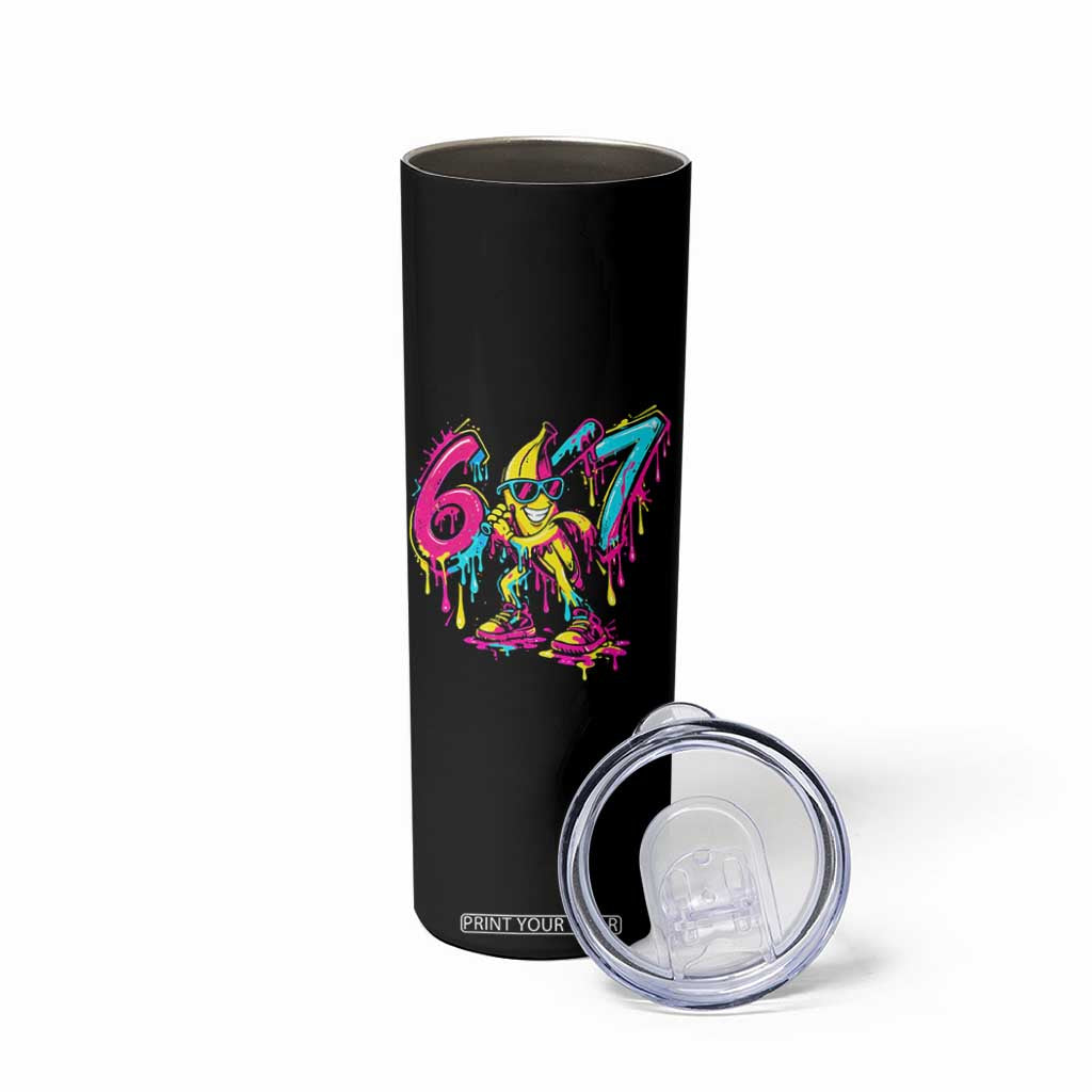 Funny 67 Banana Baseball Drip Ice Cream Six Seven Meme Skinny Tumbler TS11 Print Your Wear