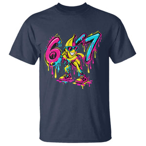 Funny 67 Banana Baseball Drip Ice Cream Six Seven Meme T Shirt TS11 Navy Print Your Wear