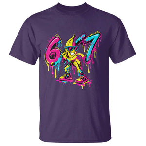 Funny 67 Banana Baseball Drip Ice Cream Six Seven Meme T Shirt TS11 Purple Print Your Wear