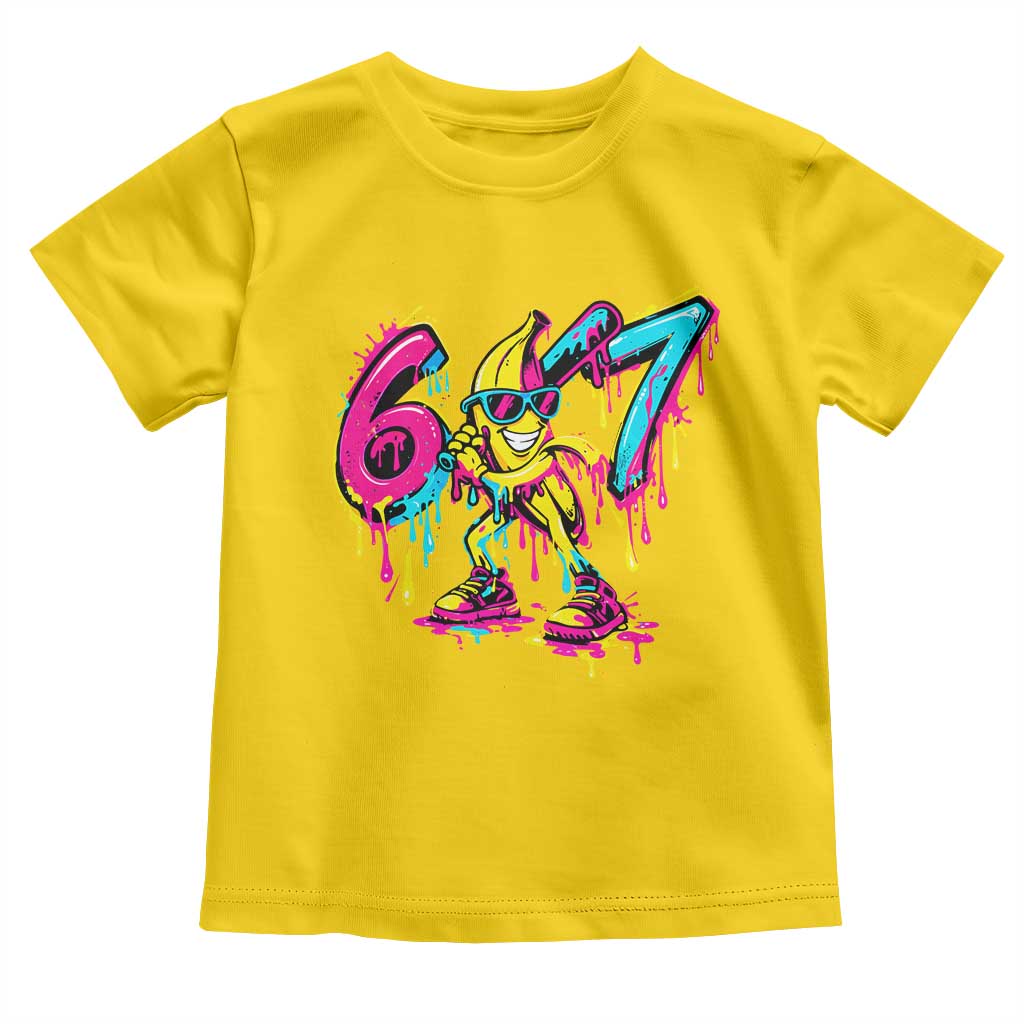 Funny 67 Banana Baseball Drip Ice Cream Six Seven Meme Toddler T Shirt TS11 Daisy Print Your Wear