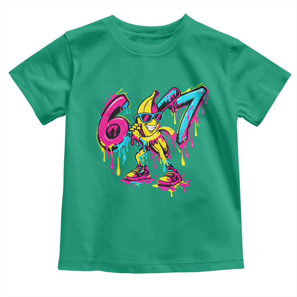 Funny 67 Banana Baseball Drip Ice Cream Six Seven Meme Toddler T Shirt TS11 Irish Green Print Your Wear