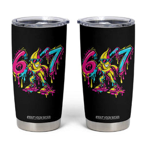 Funny 67 Banana Baseball Drip Ice Cream Six Seven Meme Tumbler Cup TS11 Black Print Your Wear