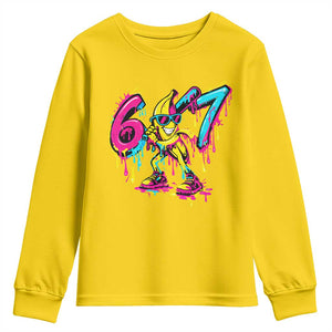 Funny 67 Banana Baseball Drip Ice Cream Six Seven Meme Youth Sweatshirt TS11 Daisy Print Your Wear