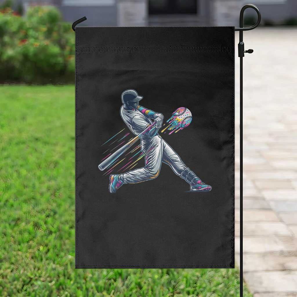 Ice Cream Baseball Player Dripping Game Day Garden Flag TS11 Print Your Wear