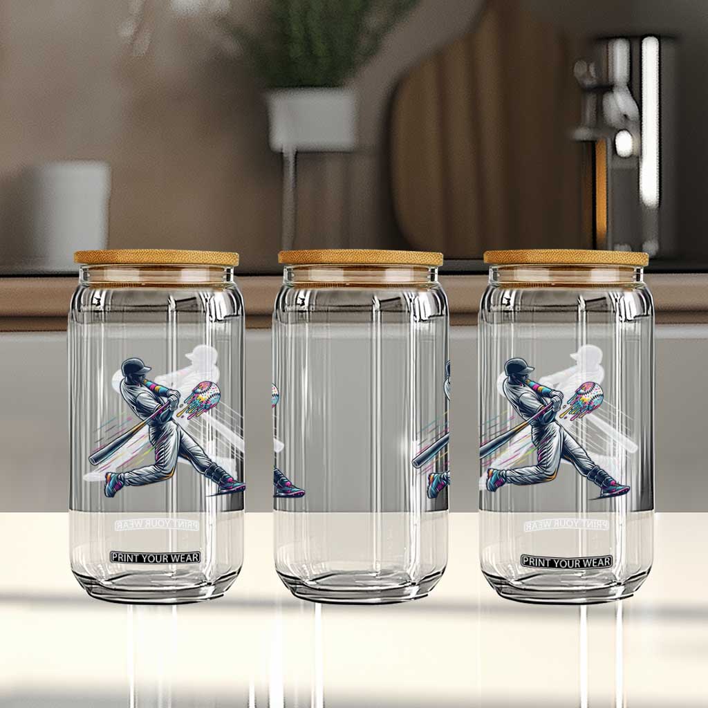 Ice Cream Baseball Player Dripping Game Day Glass Can TS11 Print Your Wear
