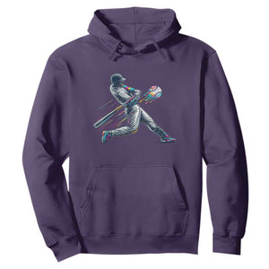 Ice Cream Baseball Player Dripping Game Day Hoodie TS11 Purple Print Your Wear