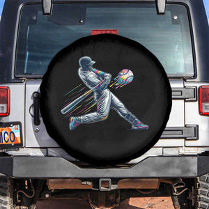 Ice Cream Baseball Player Dripping Game Day Spare Tire Cover TS11 No hole Black Print Your Wear