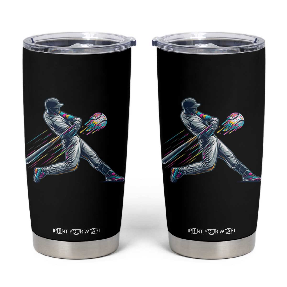Ice Cream Baseball Player Dripping Game Day Tumbler Cup TS11 Black Print Your Wear