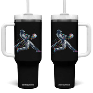 Ice Cream Baseball Player Dripping Game Day Tumbler With Handle TS11 One Size: 40 oz Black Print Your Wear