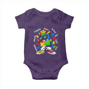 Funny 67 Autism Awareness Baby Onesie Six Seven Puzzle Meme Creative Brilliant Hope Love Kindness TS11 Purple Print Your Wear