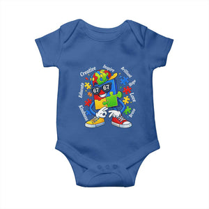 Funny 67 Autism Awareness Baby Onesie Six Seven Puzzle Meme Creative Brilliant Hope Love Kindness TS11 Royal Blue Print Your Wear