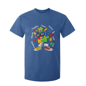 Funny 67 Autism Awareness T Shirt For Kid Six Seven Puzzle Meme Creative Brilliant Hope Love Kindness TS11 Royal Blue Print Your Wear