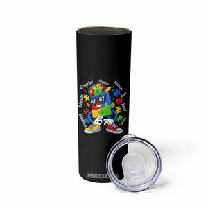 Funny 67 Autism Awareness Skinny Tumbler Six Seven Puzzle Meme Creative Brilliant Hope Love Kindness TS11 Print Your Wear