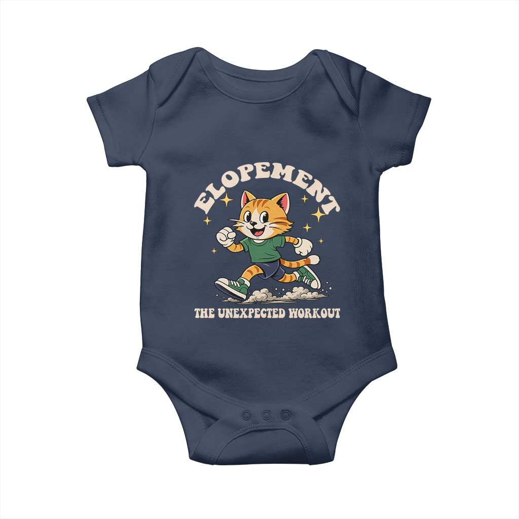 Elopement The Unexpected Workout Baby Onesie Autism Neurodiversity Cat TS11 Navy Print Your Wear