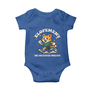 Elopement The Unexpected Workout Baby Onesie Autism Neurodiversity Cat TS11 Royal Blue Print Your Wear