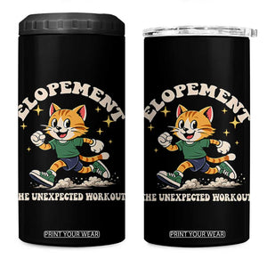 Elopement The Unexpected Workout 4 in 1 Can Cooler Tumbler Autism Neurodiversity Cat TS11 One Size: 16 oz Black Print Your Wear