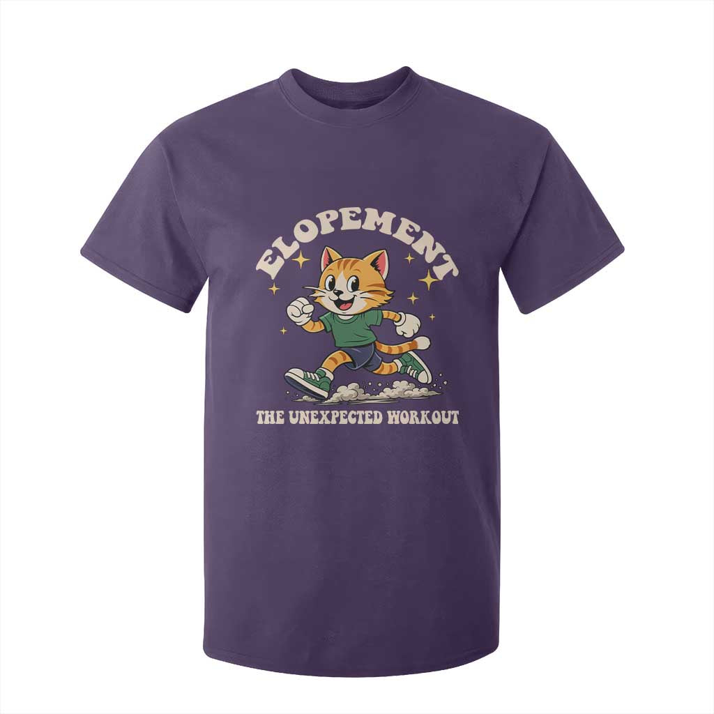 Elopement The Unexpected Workout T Shirt For Kid Autism Neurodiversity Cat TS11 Purple Print Your Wear