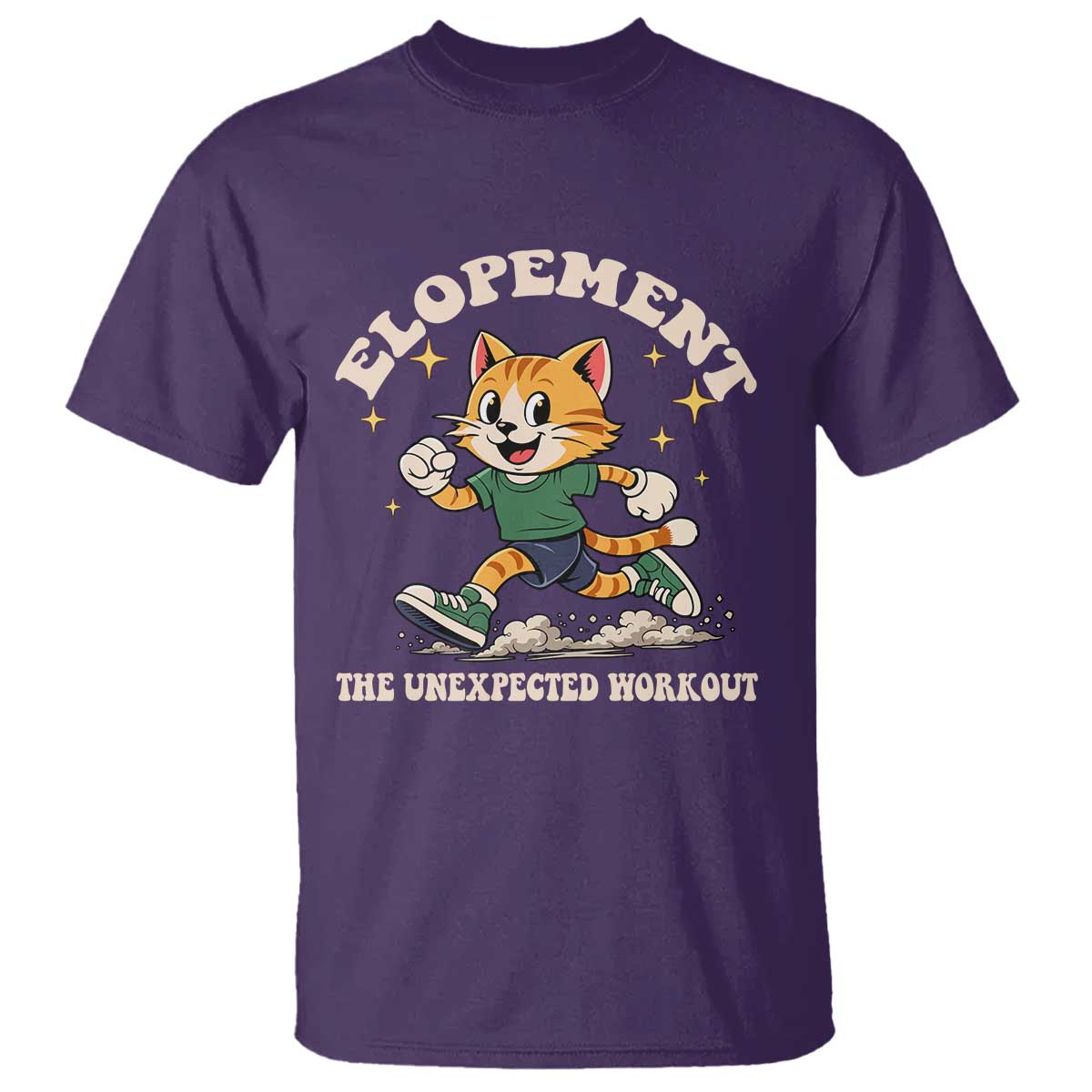 Elopement The Unexpected Workout T Shirt Autism Neurodiversity Cat TS11 Purple Print Your Wear
