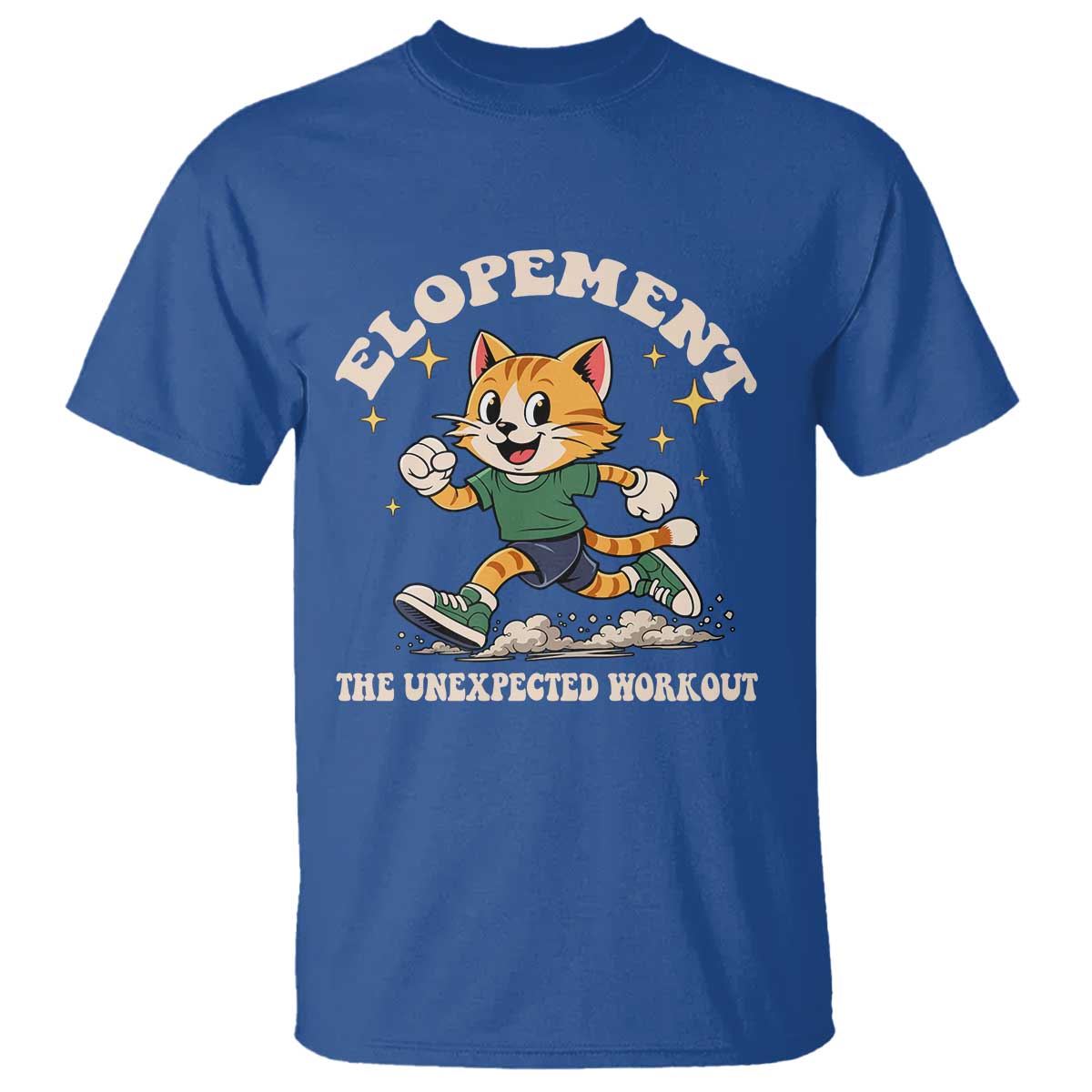 Elopement The Unexpected Workout T Shirt Autism Neurodiversity Cat TS11 Royal Blue Print Your Wear