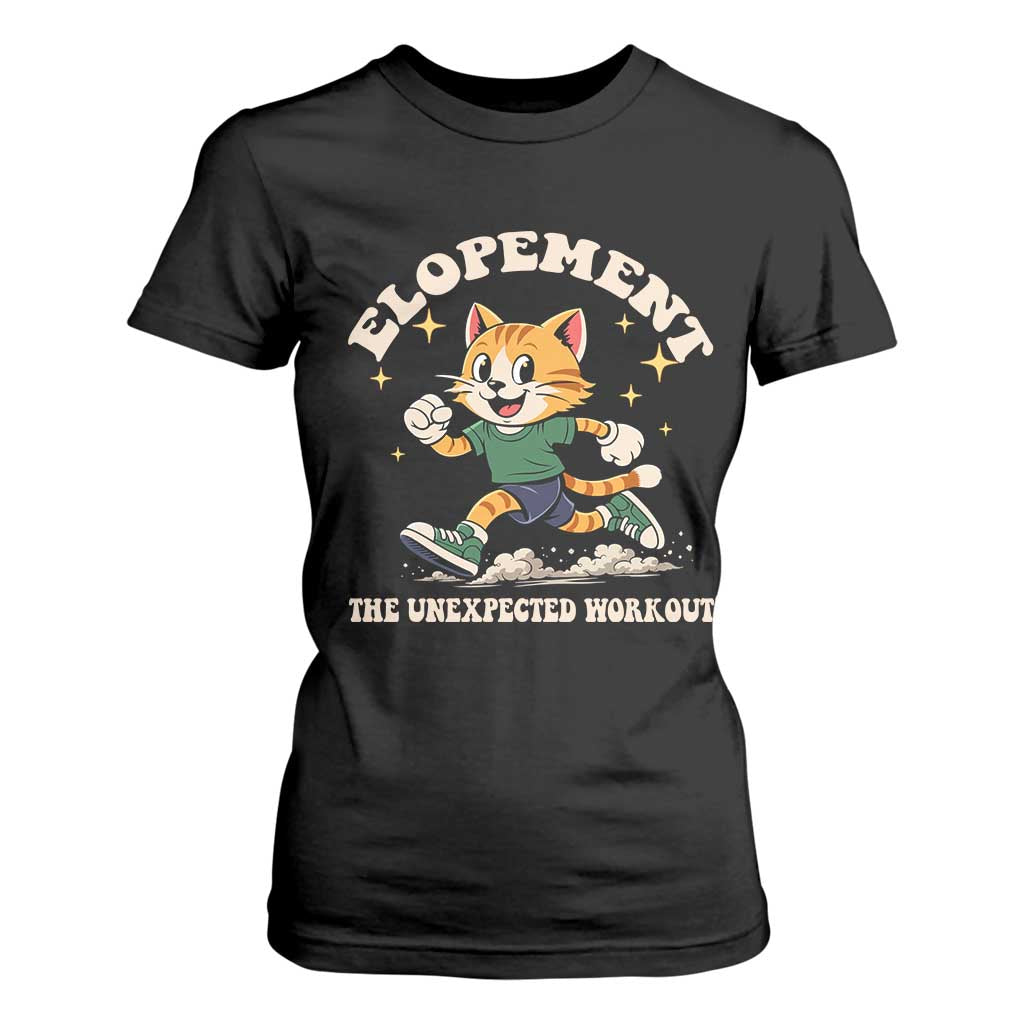 Elopement The Unexpected Workout T Shirt For Women Autism Neurodiversity Cat TS11 Black Print Your Wear