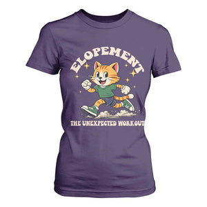 Elopement The Unexpected Workout T Shirt For Women Autism Neurodiversity Cat TS11 Purple Print Your Wear