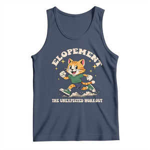 Elopement The Unexpected Workout Tank Top Autism Neurodiversity Cat TS11 Navy Print Your Wear