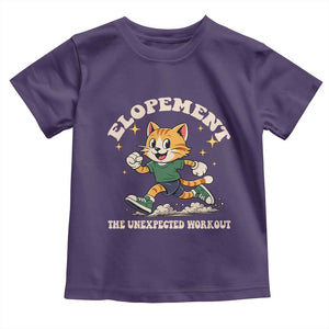Elopement The Unexpected Workout Toddler T Shirt Autism Neurodiversity Cat TS11 Purple Print Your Wear