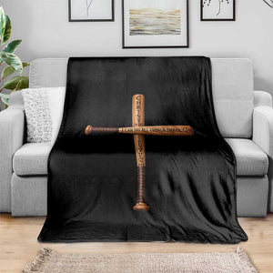 Christian Baseball Throw Blanket I Can Do All Things Through Christ Who Strengthens Me TS11 Print Your Wear