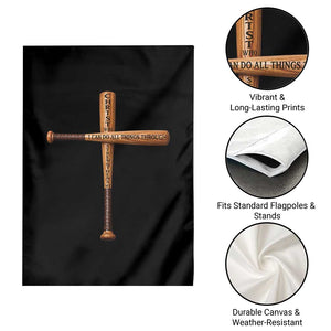 Christian Baseball Garden Flag I Can Do All Things Through Christ Who Strengthens Me TS11 Print Your Wear