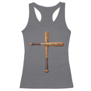 Christian Baseball Racerback Tank Top I Can Do All Things Through Christ Who Strengthens Me TS11 Charcoal Print Your Wear
