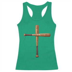 Christian Baseball Racerback Tank Top I Can Do All Things Through Christ Who Strengthens Me TS11 Irish Green Print Your Wear