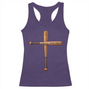 Christian Baseball Racerback Tank Top I Can Do All Things Through Christ Who Strengthens Me TS11 Purple Print Your Wear