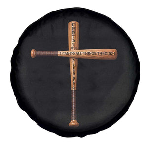 Christian Baseball Spare Tire Cover I Can Do All Things Through Christ Who Strengthens Me TS11 Print Your Wear