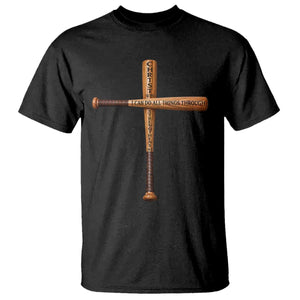 Christian Baseball T Shirt I Can Do All Things Through Christ Who Strengthens Me TS11 Black Print Your Wear