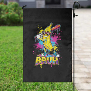 Funny Bruh Banana Baseball Drip Ice Cream Sports Splatter Garden Flag TS11 Print Your Wear