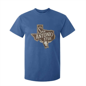Vintage San Antonio Texas Est 1718 Longhorn Cow Skull T Shirt For Kid TS11 Royal Blue Print Your Wear