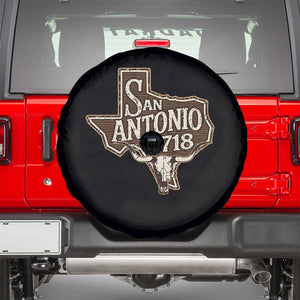 Vintage San Antonio Texas Est 1718 Longhorn Cow Skull Spare Tire Cover TS11 Black Print Your Wear
