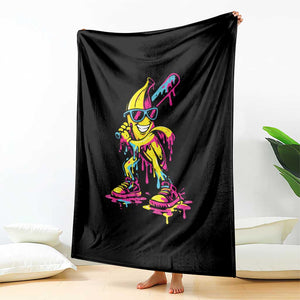 Funny Banana Baseball Drip Ice Cream Splatter Throw Blanket TS11 Print Your Wear
