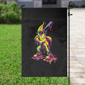 Funny Banana Baseball Drip Ice Cream Splatter Garden Flag TS11 Print Your Wear