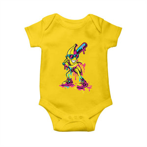 Funny Banana Baseball Drip Ice Cream Splatter Baby Onesie TS11 Daisy Print Your Wear