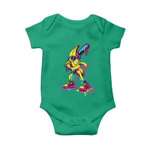 Funny Banana Baseball Drip Ice Cream Splatter Baby Onesie TS11 Irish Green Print Your Wear