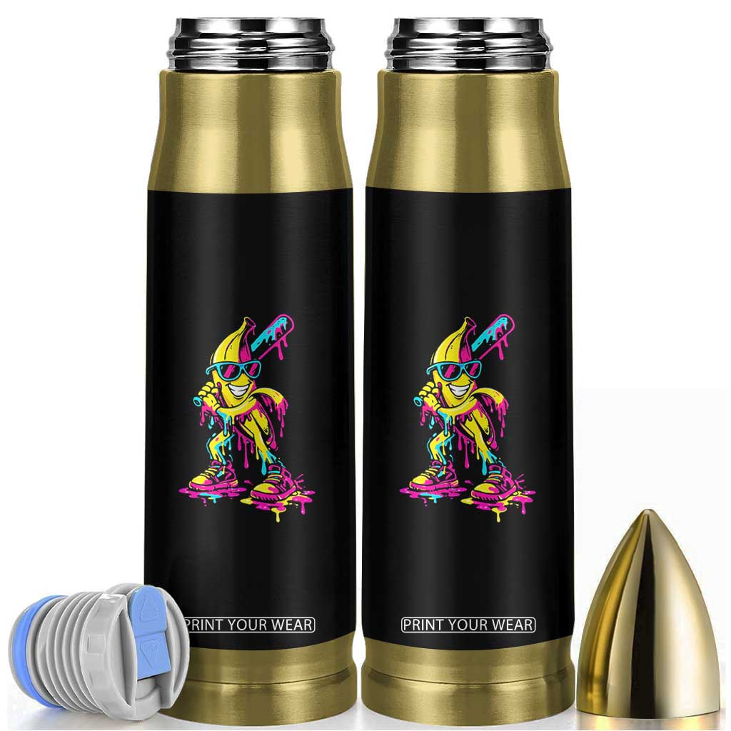 Funny Banana Baseball Drip Ice Cream Splatter Bullet Tumbler TS11 Black Print Your Wear