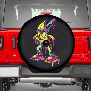 Funny Banana Baseball Drip Ice Cream Splatter Spare Tire Cover TS11 Black Print Your Wear