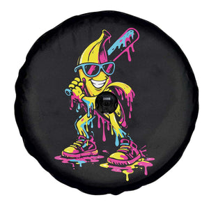Funny Banana Baseball Drip Ice Cream Splatter Spare Tire Cover TS11 Print Your Wear