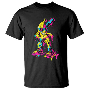 Funny Banana Baseball Drip Ice Cream Splatter T Shirt TS11 Black Print Your Wear