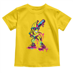 Funny Banana Baseball Drip Ice Cream Splatter Toddler T Shirt TS11 Daisy Print Your Wear