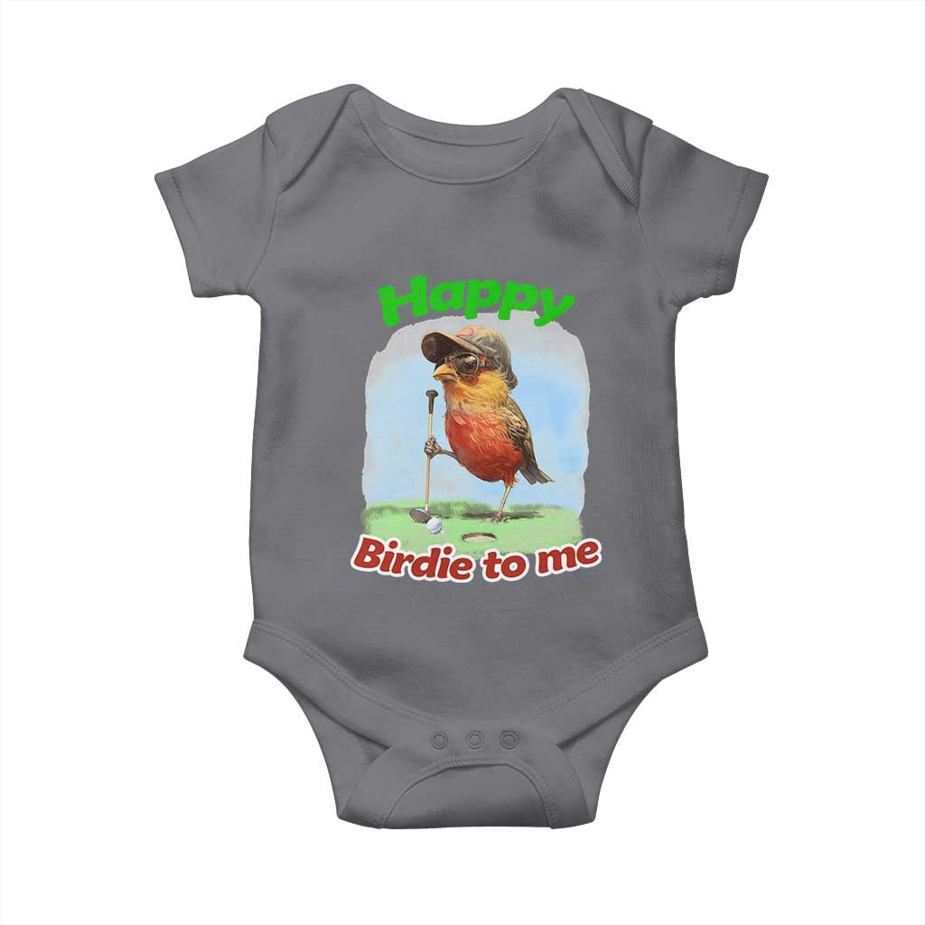 Funny Golf Birthday Baby Onesie Happy Birdie To Me Golf Player TS11 Charcoal Print Your Wear